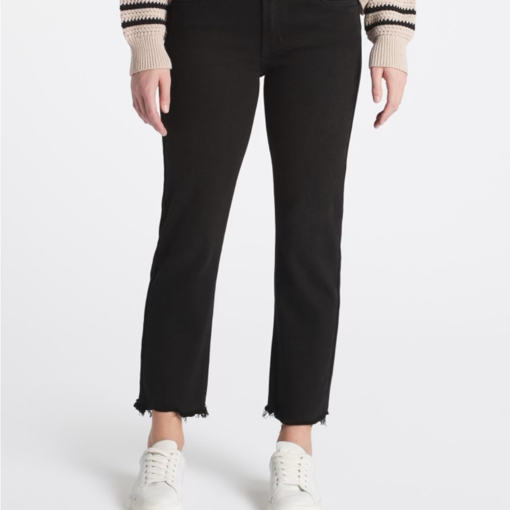 Just USA Black Mid Rise Straight Jeans 6/28